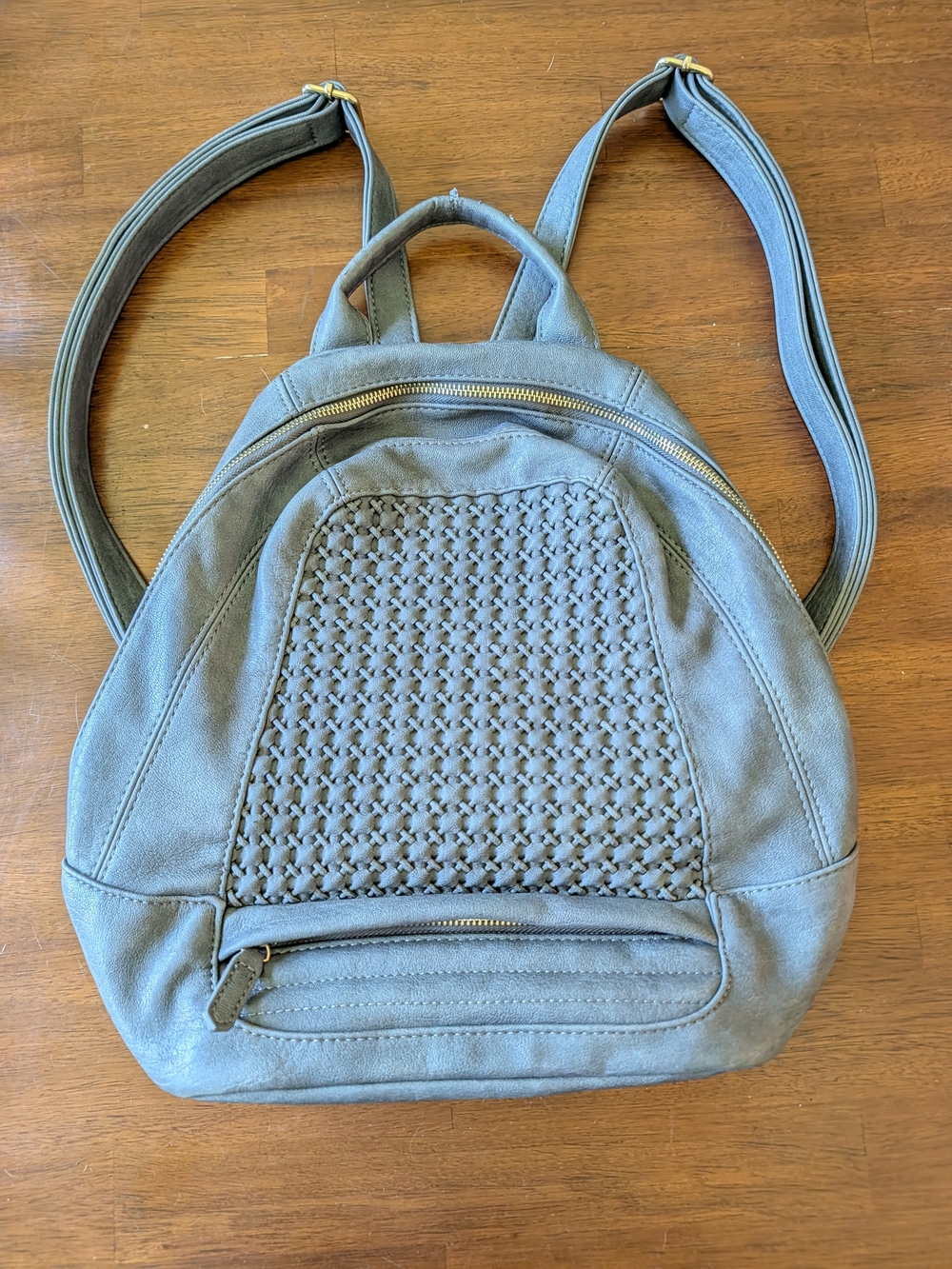 MMS Woven Front Backpack - Gray